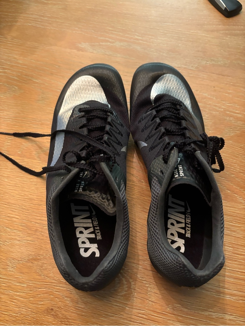 Nike Men’s Sprint Track Spikes in Black and White